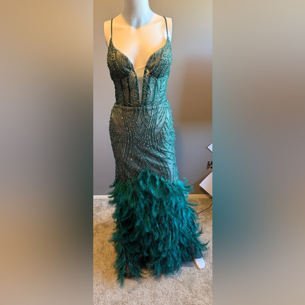 Emerald Green Evening Gown